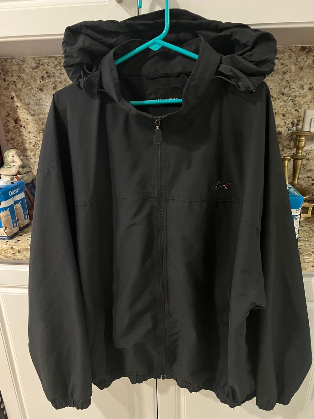 Greg Norman Golf Windbreaker Jacket Black Sz XXL